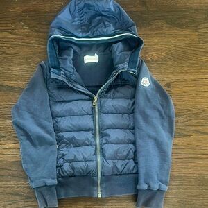 Moncler Kids Navy Hooded Down Jacket